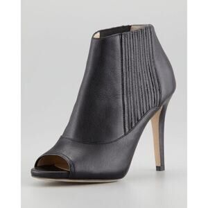 Jimmy Choo London Brenna Black Peep-Toe Bootie 39